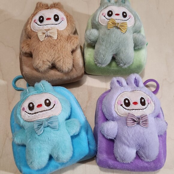 Labubu Plush Keychains Bag Charms NEW - Picture 1 of 8